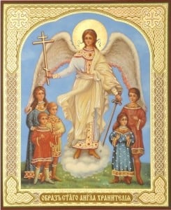 Икона Ангел Хранитель с детьми